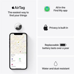 Apple AirTag 4-Pack: The Ultimate Item Tracker for Keys, Luggage, Pets, and More